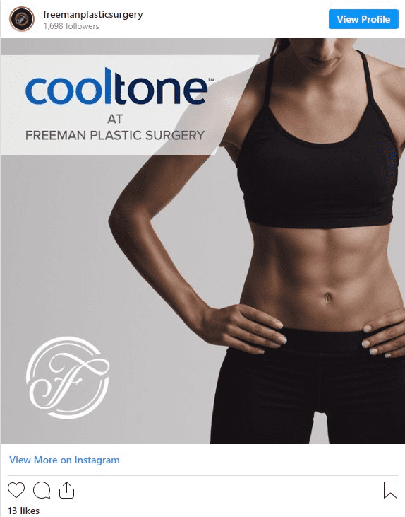 COOLTONE™ at Freeman Plastic Surgery on Instagram