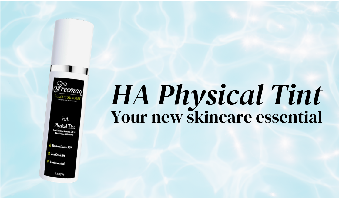 HA physical tint, your new skincare essential with product image.